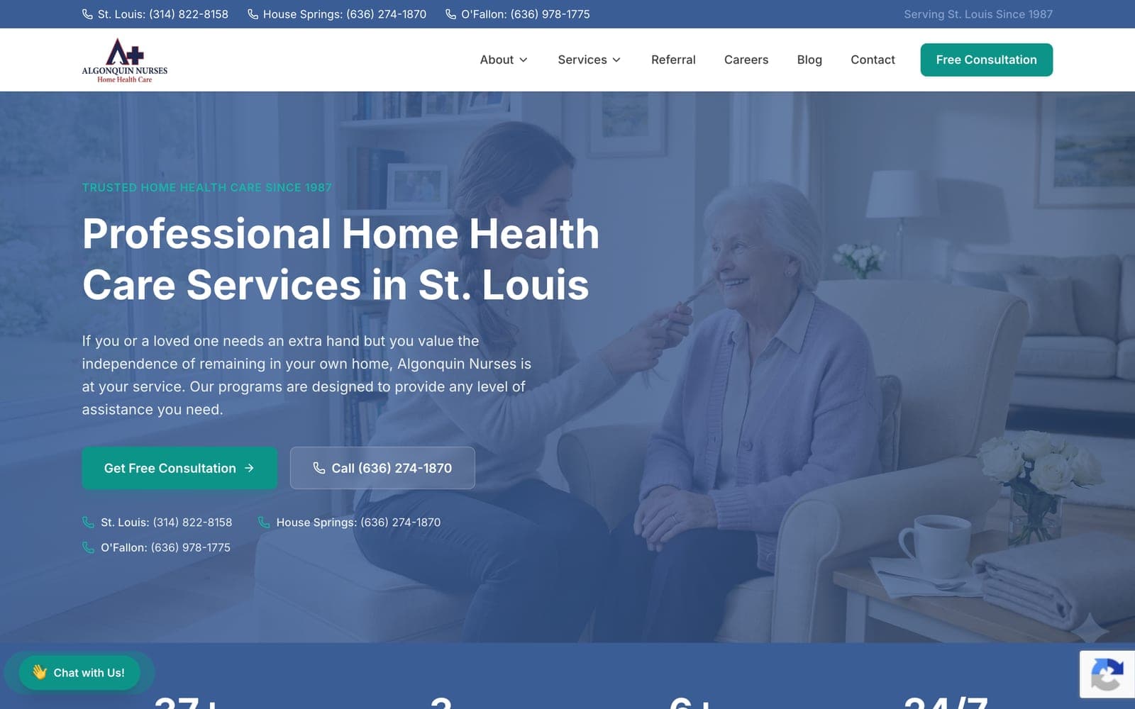 Algonquin Nurses Home Health Care homepage