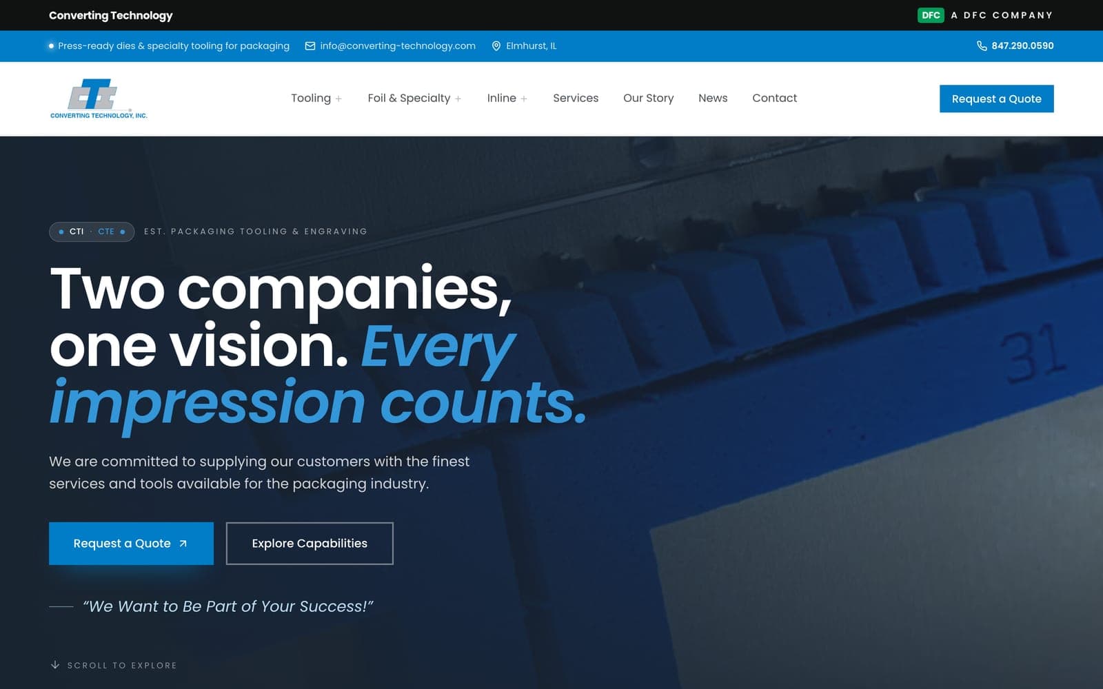 Converting Technology homepage