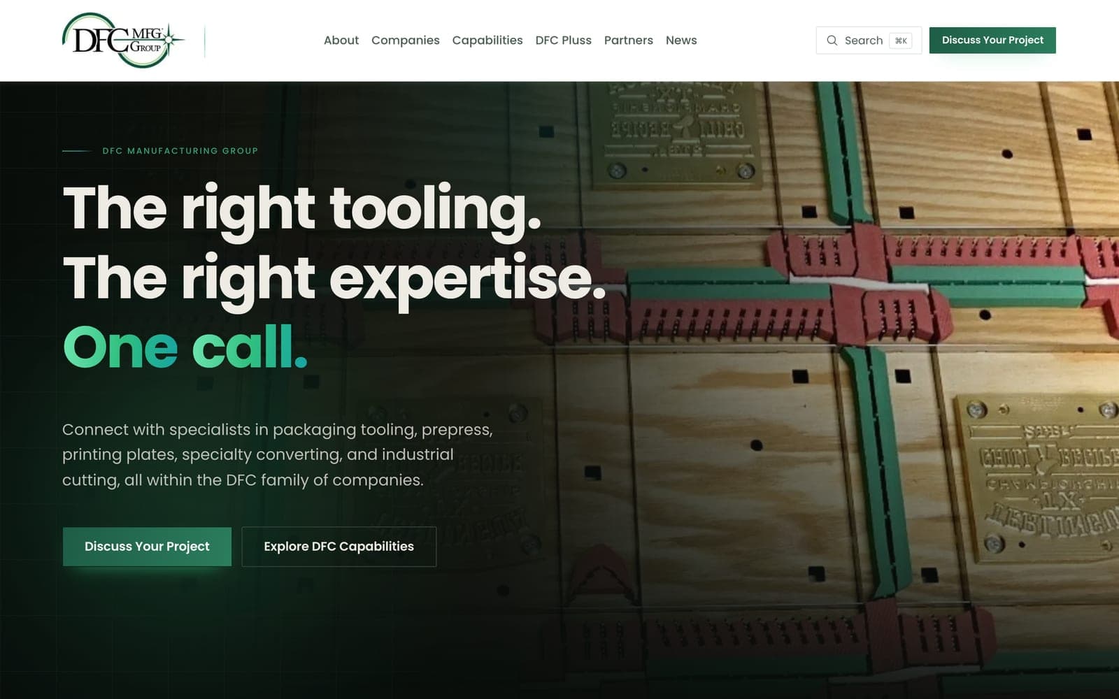 DFC Manufacturing Group homepage