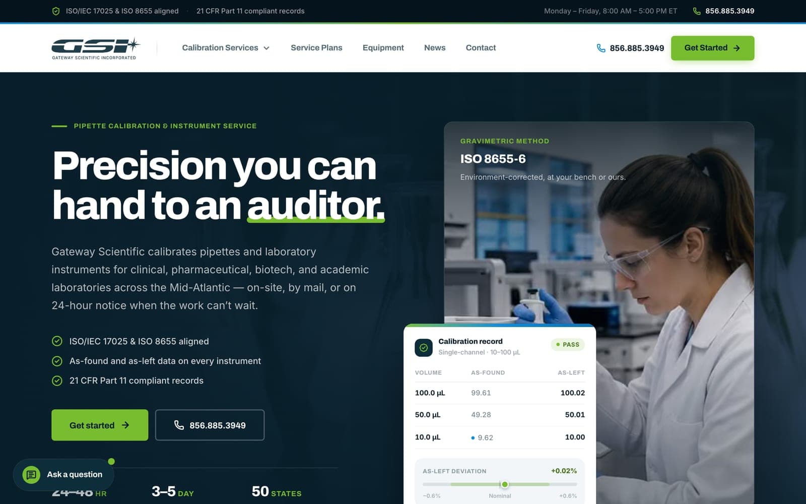 Gateway Scientific homepage