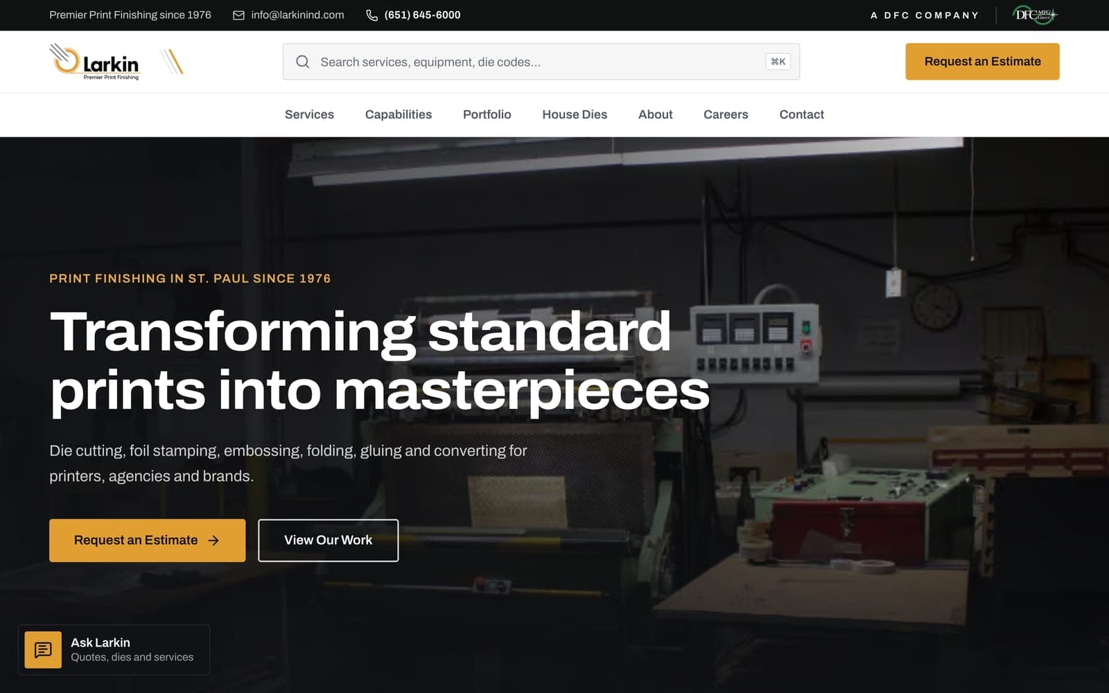 Larkin Industries homepage